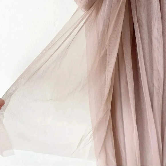 Birdy Grey Christina Convertible Bridesmaid Dress in Tulle Sandy Taupe S NWT - Picture 13 of 14